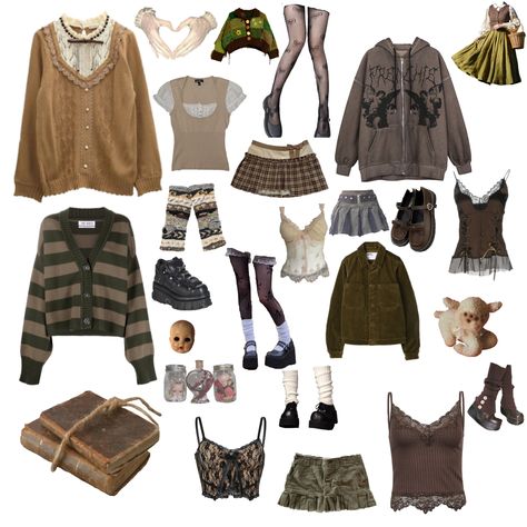 Mollycore Outfits, Fairycore Grunge Clothes, Winter Fairycore Outfits, Fairygrunge Outfits, Grunge Fairycore Accessories, Adventure Core Outfits, Fairy Grunge Essentials, Dark Fairycore Outfits, Places To Shop For Fairy Grunge Clothes