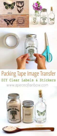 Packing Tape Image Transfer, Clear Labels, Image Transfers, Formy Silikonowe, Life Kitchen, Clear Tape, Decor Shabby Chic, Photo Transfer, Party Box