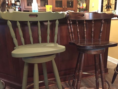 Wooden Barstools, Vintage Bar Stools, Gold Spray Paint, Gold Spray, Swivel Bar Stools, Vintage Bar, The Rings, Anchors, Spray Paint