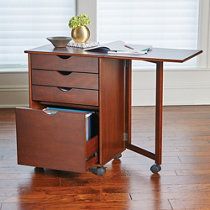 Wellesley Cart with Gate Leg Desk Extension Desk Extension, Corner Furniture, Small Home Offices, Convertible Furniture, Rolling Storage, Storage Cart, Home Office Storage, Computer Table, Smart Furniture