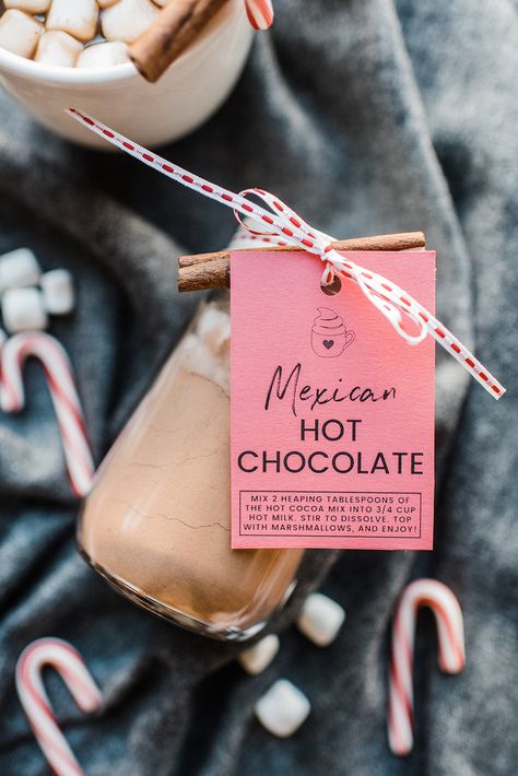 Mexican Hot Chocolate Mix - Parsnips and Pastries Mexican Hot Chocolate Mix Recipe, Hot Chocolate Mix Recipes Dry, Hot Cocoa Jars, Mexican Hot Chocolate Mix, Hot Cocoa Mix Recipe, Hot Chocolate Mix Recipe, Candy Gifts Diy, Diy Hot Cocoa, Diy Hot Chocolate