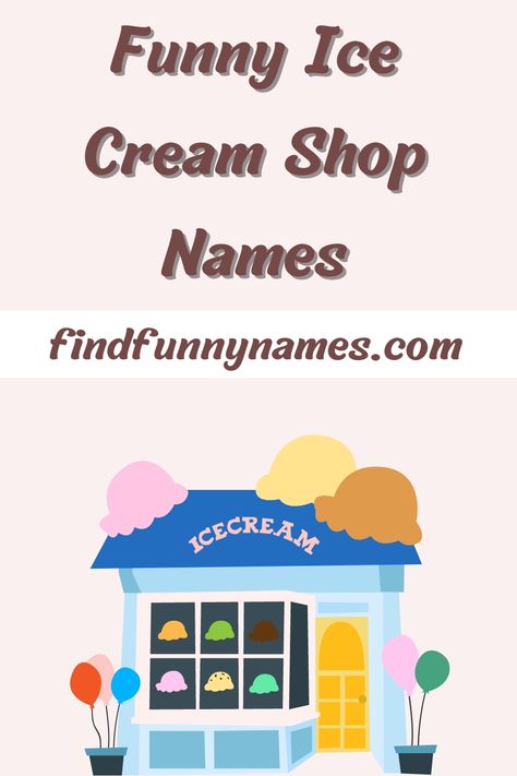 Introducing a hilarious collection of ice cream shop names that are sure to tickle your funny bone! 🍦😂 Get ready to scoop up the laughter with these creative and pun-tastic ice cream parlor names. #FunnyIceCreamShopNames #HilariousScoops #PunnyDelights #IceCreamLaughs #GelatoFiasco #PunnyGelato Ice Cream Trucks Aesthetic, Vintage Ice Cream Parlor Aesthetic, Ice Cream Shop Names Ideas, Ice Cream Business Names, Ice Cream Shop Aesthetic, Cute Ice Cream Shop, Ice Cream Shop Names, Parlour Names, Ice Cream Names