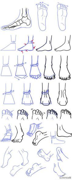 Foot Perspective Reference, Foot Drawing Anatomy, Foot Drawing Reference Tutorials, Feet Drawing Reference Anatomy, Feet Drawing, Cartoon Drawing Tutorial, Body Drawing Tutorial, Anatomy Drawing, Figure Drawing Reference