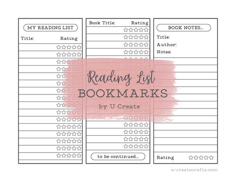 Reading Tracker Bookmarks - U Create Book Tracker Bookmark, Printable Reading Tracker, Shamrock Art, Retro Printables, Family Reunion Games, Book Tracker, Reading Tracker, Wrapping Party, Book Clubs