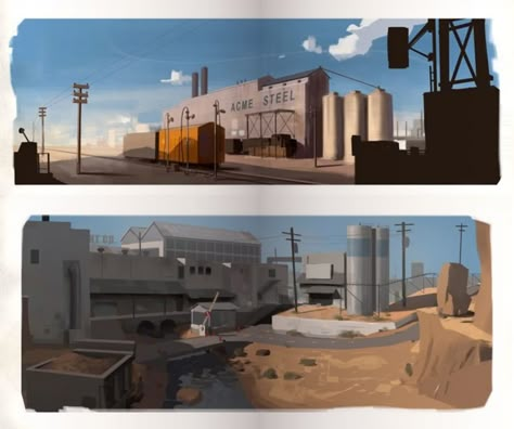 Industrial Drawing, Flat Inspiration, Sketch Background, Visual Story, 3d Concept, European Architecture, Concept Art Character, Riot Games, Game Concept Art