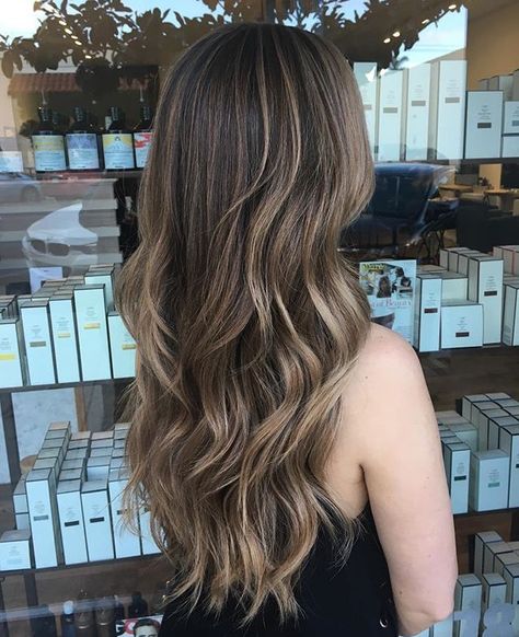 Light Brown Balayage Pale Skin, Minimal Blonde Highlights On Dark Hair, Blonde Highlights Brunette Hair, Light Balayage Hair, Light Brown Hair Dye Ideas, Paige Taylor Hair, Dark Hair Subtle Highlights, Neutral Brown Balayage, Hair Color Tips