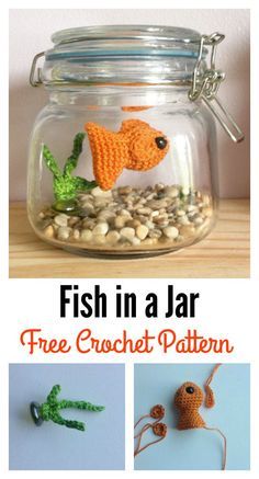 Crochet Goldfish, Crochet Fish Patterns, Crochet Fish, Trendy Sewing, Crochet Gift, Fish Patterns, Crochet Diy, In A Jar, Amigurumi Free