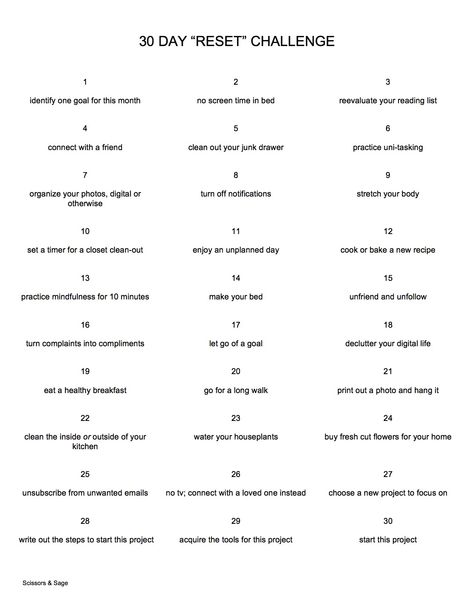 January tends to get all the credit for “starting over.” I don’t know about you, but when January rolls around, our kitchen counters are still full of leftover holiday desserts, o… 30 Day Reset Challenge, 30 Day Reset, January Reset, Reset Challenge, Reset Day, Positive Living, Motivation Board, Kitchen Counters, Read Later