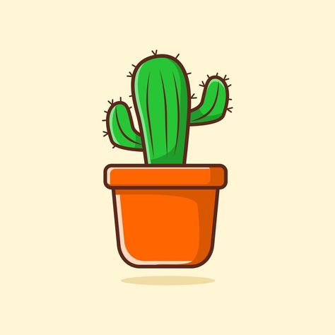 cute cactus plant Cactus Graphic Design, Spanish Collage, Cactus Icon, Cactus Aesthetic, Cactus Cartoon, Cactus Motif, Cartoon Cactus, Aesthetic Sketch, Cactus Vector