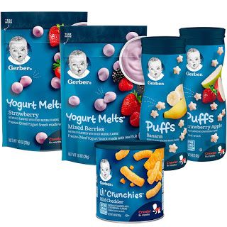 Confessions of a Frugal Mind: New Coupon ~ Save $2.00/4 Gerber Snacks Baby Healthy Food, Baby First Finger Foods, Snacks For Baby, Gerber Snacks, First Finger Foods, Yogurt Melts, Yogurt Snacks, Baby Puffs, Banana Snacks