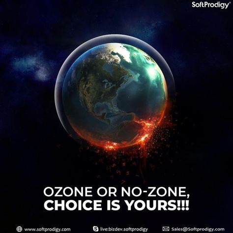 International Day for the Preservation of the Ozone Layer! | Ozone, Ozone layer, Ozone depletion Protection Of Ozone Layer Poster, Ozone Layer Healing, Environmentalist Art, Air Pollution Project, Conservative Quotes, Ozone Depletion, Save Planet Earth, Earth Day Posters, Earth Quotes