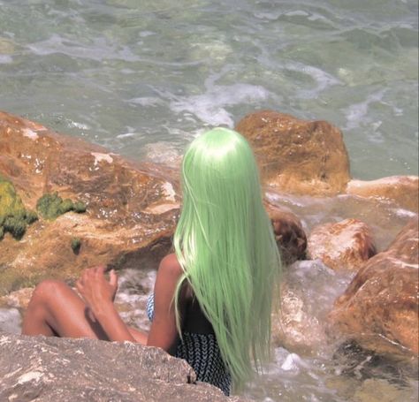 Green Hair, Mint, Green, Hair