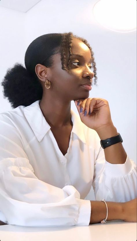 Black Hairstyle Natural Hair, Black Woman Work Hairstyles, Styling Natural 4c Hair, Professional Afro Hairstyles, Styling Natural Hair Black Women 4c, 4c Work Hairstyles, 4c Natural Hairstyles For Work, Business Casual Hairstyles Black Women, Corporate Hairstyles For Black Women