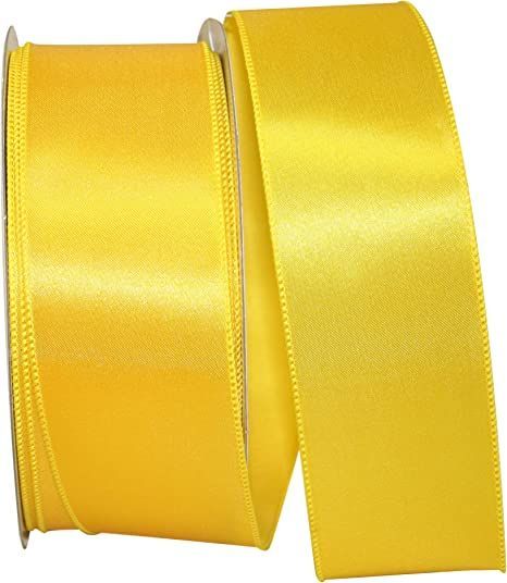 Reliant Ribbon Satin Value Wired Edge Ribbon, 2-1/2 Inch X 50 Yards, Yellow Papyrus Cosplay, Dot Matrix Printer, Printer Ribbons, Art Deco Floral, Yellow Ribbon, White Ribbon, Wired Ribbon, Shrek, Black Ribbon