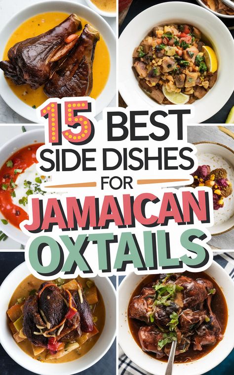 🌴🍴 Discover the perfect sides to serve with Jamaican oxtails! #CaribbeanCuisine #SoulFood Side Dishes For Oxtails, Oxtail Side Dishes, Jamacian Food Sides, Caribbean Side Dishes, Jamaican Sides, Jamaican Oxtails, Jamaican Oxtail Stew, Jamaican Oxtail, Jamaican Rice