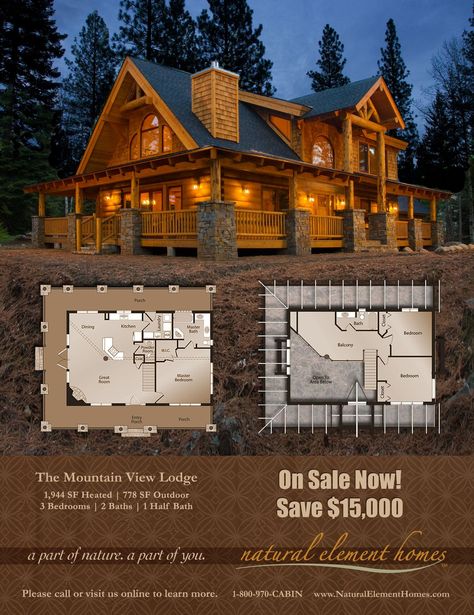 Loft Layout, House Plan With Loft, Log Cabin Ideas, Log Home Plans, Basement House Plans, Cabin Home, Cabin Floor, House Plans One Story, Cabin Floor Plans