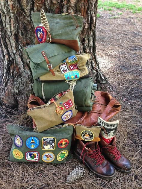 Canvas Duffel Bag, Vintage Boy Scouts, Scout Bags, Camping Aesthetic, Scout Camping, Vintage Boys, Camping Backpack, Bags Aesthetic, Girl Guides