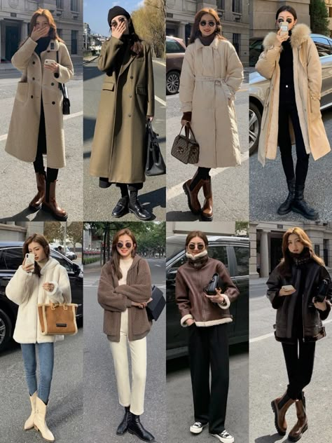 Winter Turkey Outfit, Korean Winter Outfits Coats, Turkey Winter Outfit, Korean Coat Outfits, Winter Ootd Korean, Korean Street Fashion Winter, Korean Cold Outfits, Korean Winter Coat, Winter Fashion Japan