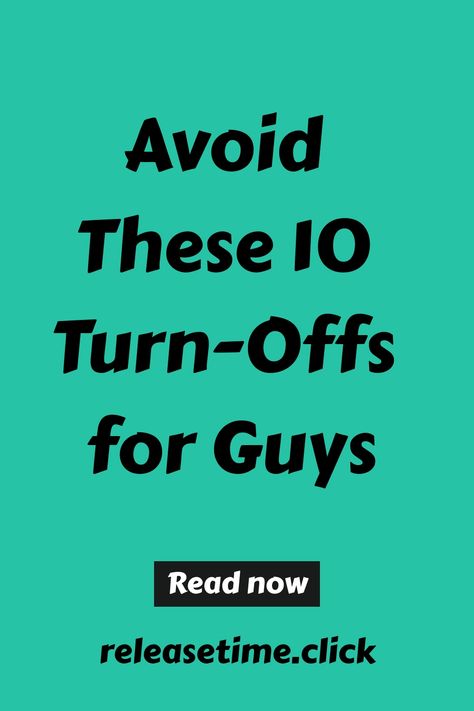 Discover the key behaviors and traits that can quickly put guys off in dating and relationships. Uncover what to avoid, whether it's your first date or you're further along in the relationship journey. Understanding these aspects can help you navigate the dynamics of forming a connection effortlessly and effectively. Turn Offs For Guys, Bad Body Odor, Turn Offs, Turn Him On, Guys Read, Rebuilding Trust, Feeling Jealous, Relationship Books, Relationship Lessons