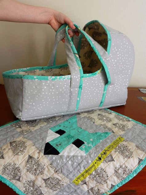 Baby Doll Basket Carrier Free Pattern, Baby Doll Carrier Pattern Free, Doll Bassinet Pattern Free, Doll Moses Basket Pattern, Baby Doll Bed Sewing Pattern Free, Baby Doll Carrier Pattern, Doll Carrier Pattern, Doll Carry Cot, Baby Doll Carrier