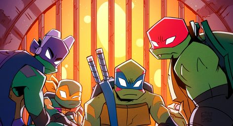 HTB - Ch.01 - Part 2 Rottmnt Wallpaper Pc, Tmnt Banner, Rottmnt Wallpaper, Tmnt Wallpaper, Cartoon Banner, Cartoon Sun, Teenage Mutant Ninja Turtles Art, Tmnt Artwork, Ninja Turtles Art