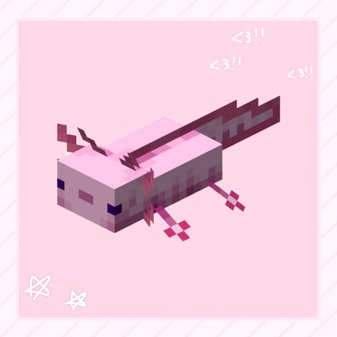 Axolotl Home Ideas Minecraft, Minecraft Pfp Aesthetic, Minecraft Axolotl Drawing, Minecraft Axolotl Aesthetic, Axolotl Minecraft Block Art, Minecraft Axolotl Wallpaper, Axolotl Minecraft, Minecraft Axolotl, Minecraft Aesthetic