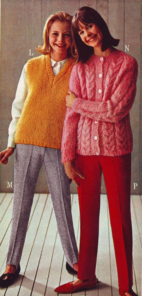 All sizes | Wards 65 fw pink cardigan | Flickr - Photo Sharing! 1970s Models, Catalog Fashion, Colleen Corby, Pickle Fork, Mohair Sweaters, Famous Sisters, Vintage Childhood, Groovy Fashion, High School Fashion