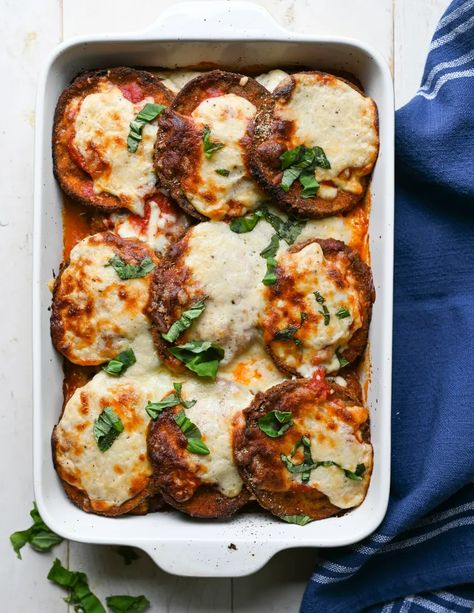 Eggplant Parmesan - Once Upon a Chef Eggplant Parmesan Recipes, Eggplant Parmesan Recipe, Crispy Eggplant, Eggplant Recipes Parmesan, Once Upon A Chef, Eggplant Parm, Parmesan Recipes, Eggplant Parmesan, Bechamel Sauce