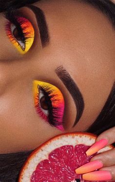 Daring Makeup, Pop Nails, Electric Orange, Clear Brow Gel, Summer Makeup Looks, Color Explosion, Foundation Shade, Everyday Makeup Routine, Easy Bake