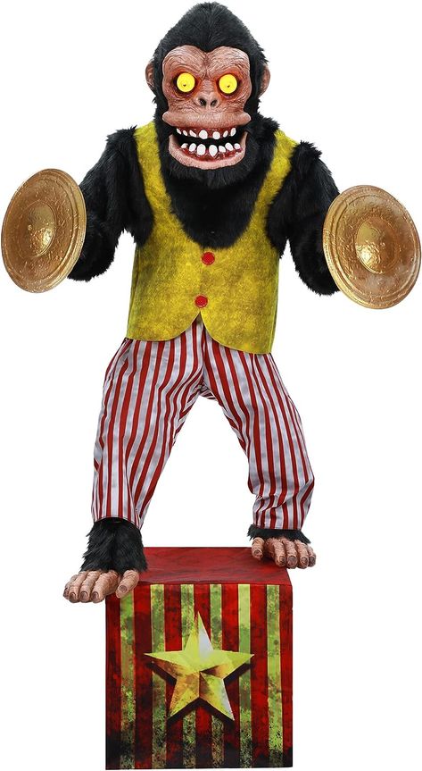 Shop Here - Spirit Halloween 6 Ft Monty Animatronic - Includes animatronic, instruction manual, volume control, external speaker jack, and adpater Sprit Halloween, Spirit Halloween Animatronics, Cool And Funny Wallpapers, Scary Clown Halloween Costume, Clown Halloween Costume, Halloween Spirit Store, Spirit Halloween Costumes, Twin Halloween, Halloween Animatronics