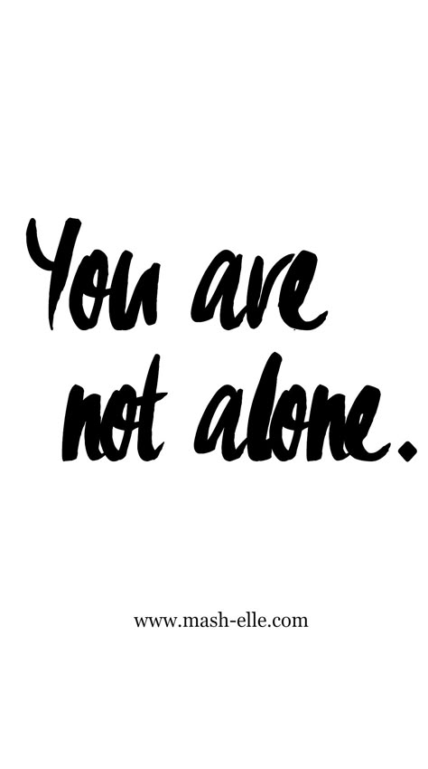 No matter how alone you feel, you are NEVER alone. You Are Never Alone, Handlettering Quotes, Motivating Quotes, Never Alone, Dream Quotes, Best Inspirational Quotes, The Push, Tough Times, Live Your Best Life