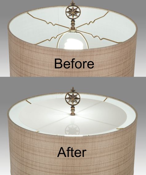 Keep these in mind for the floor lamps in the living room.  When you "overlook" them from the stairs, sometimes you get direct glare from the bulbs.  These really help. Diy Drum Shade, Diffuser Diy, Diy Drums, Make A Lampshade, Creative Lamp Shades, Ikea Lamp, Antique Lamp Shades, Wooden Lampshade, Lampshade Makeover