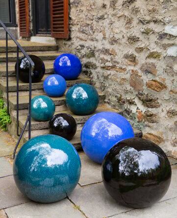 Spillway Waterfall, Garden Spheres, Gazing Balls, Campania International, Garden Balls, Concrete Statues, Bowling Balls, Concrete Garden, Bollard Lighting