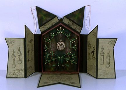 Bonnie O'Connell shrine to Ganesh Valentine Collage, Binding Ideas, Shrines Box, Sacred Objects, Sculpture Inspiration, Sacred Spaces, Paper Handmade, Book Arts, Paper Book