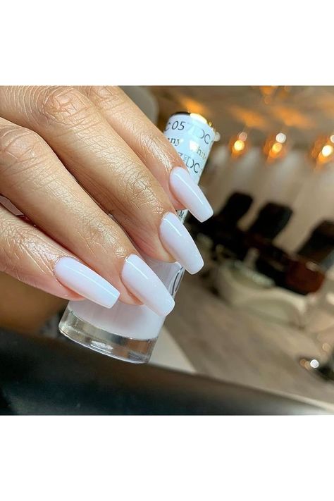 DND DC Gel Polish Set - 1 each of White Gel Polish and White Nail Polish, 057 White Bunny, 0.5 Fl Oz Dnd Colors, Blue Gel Polish, White Gel Polish, Dnd Gel Nail Polish, Polish Names, Cute Nail Colors, Pedi Ideas, Opi Nail Colors, Dnd Gel Polish