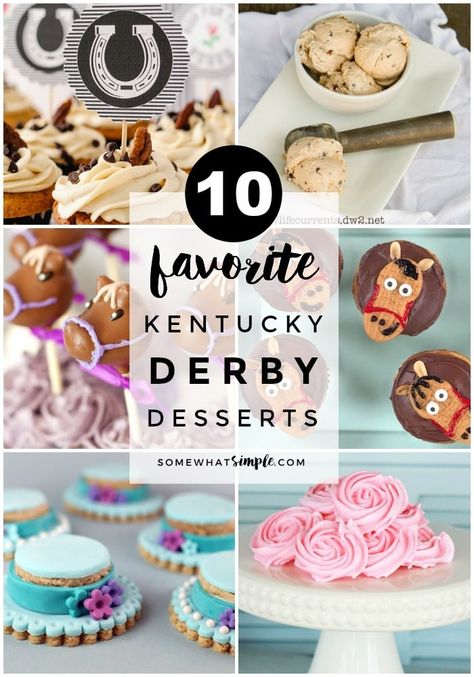 Get ready for Derby day with these 10 favorite Kentucky Derby Desserts! #kentuckyderby #desserts #party Kentucky Derby Party Desserts, Kentucky Derby Snacks For Kids, Derby Desserts Kentucky, Kentucky Derby Dessert Ideas, Derby Day Desserts, Derby Party Desserts, Derby Dessert Ideas, Kentucky Derby Cake Ideas, Derby Party Desserts Simple