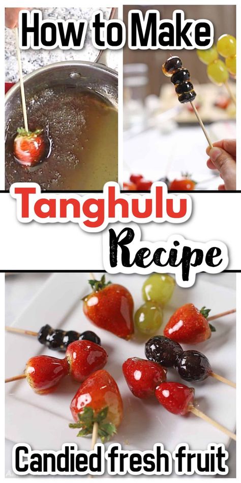 Tanghulu Recipe, Candied Grapes Recipe, Candied Fruit Recipes, Winter Snack, Grape Recipes, Sour Fruit, Asian Snacks, Candy Recipes Homemade, Candied Fruit