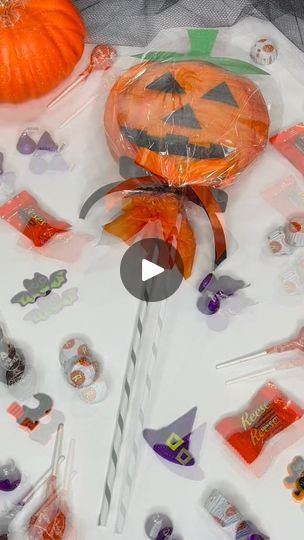 Pumpkin Lollipop Treat, Goo Goo Muck, Pumpkin Lollipop, Big Lollipops, Halloween Party Planning, Dollar Store Christmas Crafts, The Cramps, Holiday Goodies, Dollar Store Christmas