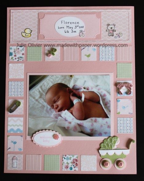 baby scrapbook page I like the quilt look around the border. Baby Boy Scrapbook Layouts, Scrapbook Bebe, Boy Scrapbook Layouts, Baby Scrapbook Pages, Scrapbooking Layouts Baby, Baby Layouts, Baby Boy Scrapbook, Scrapbook Boys