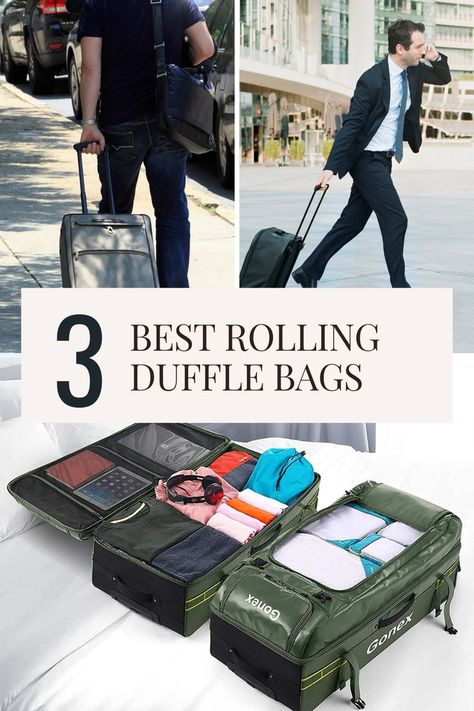 If you're looking for the best rolling duffle bags for travel, look no further! This article shows you some of the best options on the market right now and what to look for when purchasing one. Roller Duffle Bag Travel, Duffle Bag With Wheels, Semester At Sea, Rolling Duffle Bag, Duffle Bag Travel, Duffle Bags, Duffel Bag, Travel Bags, To Look