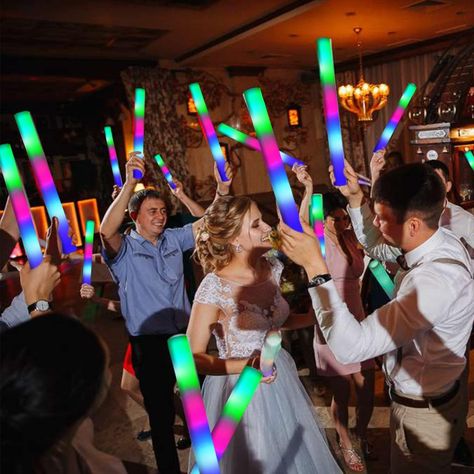 Glow Sticks Party, Foam Glow Sticks, Wedding Concert, Glow Stick Wedding, July Background, Glow Stick Party, Led Light Stick, Glow Party Supplies, Grown Up Parties