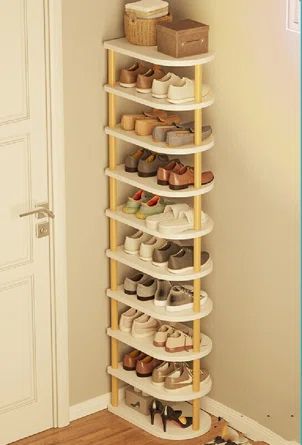 Ebern Designs 20 Pair Shoe Rack | Wayfair Small Shoe Cabinet, Wood Shoe Rack, Closet Shoe Storage, Desain Pantry, Wooden Shoe Racks, Casa Country, Shoe Shelf, Rack Design, Kitchen Remodeling Projects