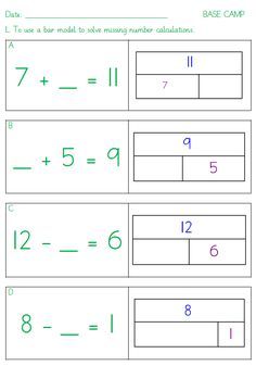 The ‘bar model’ is one of the big things coming through as part of the mastery Maths approach; it’s a concept borrowed from Asian countries which perform very well in Maths. The i… Maths Interventions, Singapore Bar, Maths Mastery, Maths Fun, Maths Eyfs, Ks2 Maths, Year 1 Maths, Maths Display, Math Subtraction