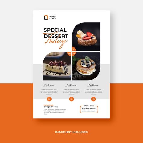 PSD food menu flyer | Premium Psd #Freepik #psd #cake-flyer #cake-shop #cake-menu #bakery-shop Pastries Flyer Design, Cake Menu Design, Cake Shop Flyer, Cake Flyer Design, Bakery Flyer, Cake Poster, Pastry Design, Menu Flyer, Menu Design Template