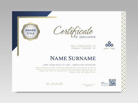 Vector modern design certificate templat... | Premium Vector #Freepik #vector #certificate-pattern #vintage-certificate #border-background #award-frame Award Certificate Design, Awards Certificates Design, Certificate Design Inspiration, Vintage Certificate, Modern Certificate Design, Portrait Architecture, Certificate Designs, Real Estate Slogans, Certificate Border