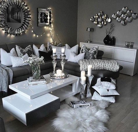 Lux House, Small Living Room Decor, Living Room Decor Cozy, Lounge Decor, Bed Ideas, Cozy Apartment, Living Room Decor Apartment, Living Room Grey, A Living Room