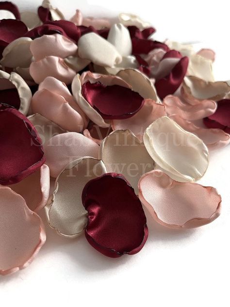 #DessertTableDecor #WeddingAisleDecor Wedding Table Decorations, Marsala Maroon, Blush, Ivory, Champagne flower petals, flower girl petals, Wedding Aisle Decor $7.25 Get here https://t.co/9Qo6GY5cS6 Flower Petals Wedding, Flower Girl Petals, Rose Gold Lights, Silk Rose Petals, Wedding Flower Girl Basket, Spring Wedding Decorations, Wedding Petals, Silk Flowers Wedding, Silk Rose