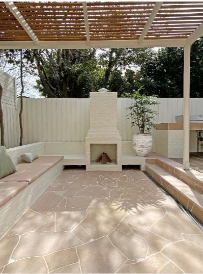 Our appreciation for our outdoor living space has grown 10 fold. With European holidays on hold, the 2020 Sydney landscaping trend was a Mediterranean courtyard retreat. Mediterranean Courtyard, Landscaping Florida, Crazy Paving, Courtyard Gardens Design, Backyard Renovations, Front Yard Landscaping Ideas, Yard Landscaping Ideas, Backyard Inspo, Backyard Projects