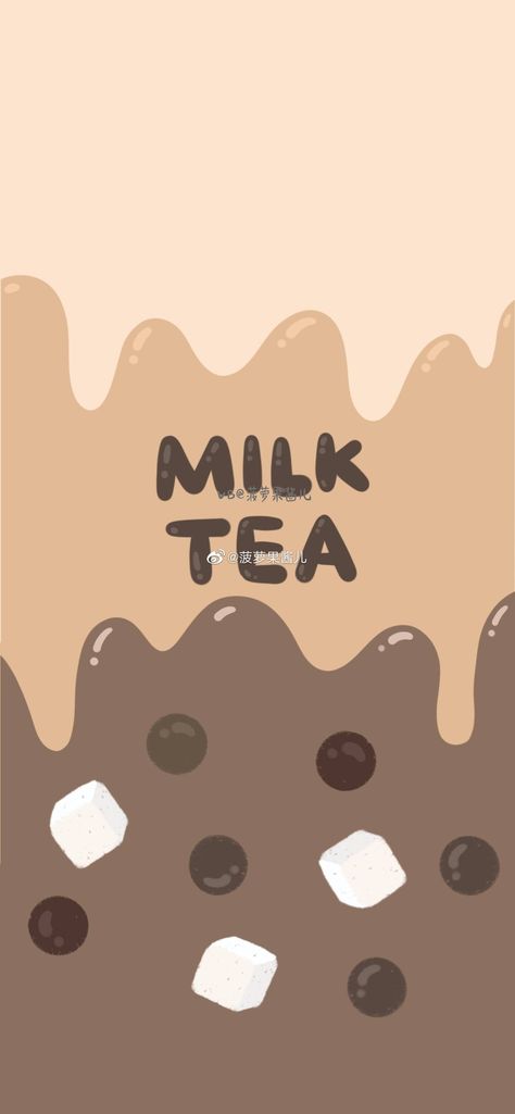 Milk Tea Wallpaper Cute, Tea Aesthetic Wallpaper, Tea Wallpaper, Tea Aesthetic, Pusheen Cute, Funny Cat Wallpaper, Bubble Milk Tea, Iphone Wallpaper Sky, Abstract Wallpaper Backgrounds