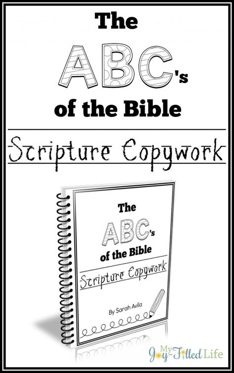 ABCs of the Bible Scripture Copywork Scripture Copywork, Printable Scripture, Bible Resources, Homeschool Room, Bible Study For Kids, Childrens Bible, Bible Time, Homeschool Kindergarten, Bible Activities